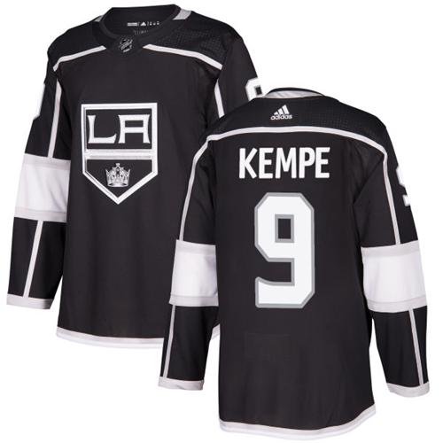 Adidas Kings #9 Adrian Kempe Black Home Authentic Stitched NHL Jersey